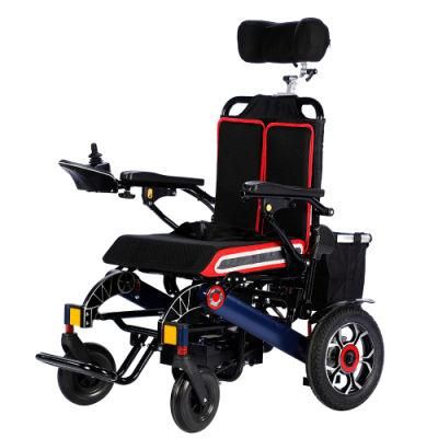 New Hot Selling Folding Wheelchair Aluminum Alloy Lightweight Electric Wheelchair for Disabled Wheelchair