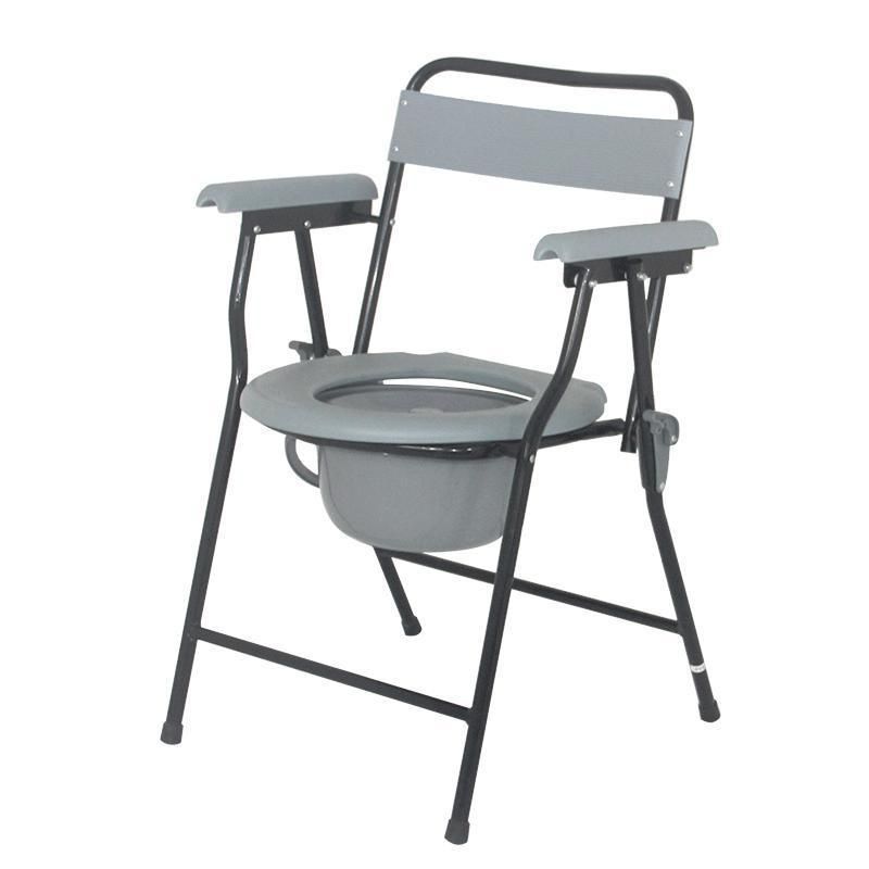 Bathroom Safety Health Prodcut Lightweight Shower Chair Commode with Plastic Bedpan