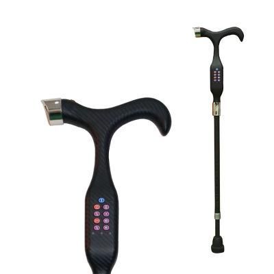 Adjustable Height Crutch Handle Walking Stick Cane Straight Pongee Umbrella