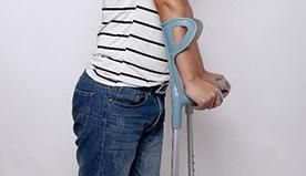 Walking Stick Euro Forearm Crutch Adjustable -Gray Walker Cane