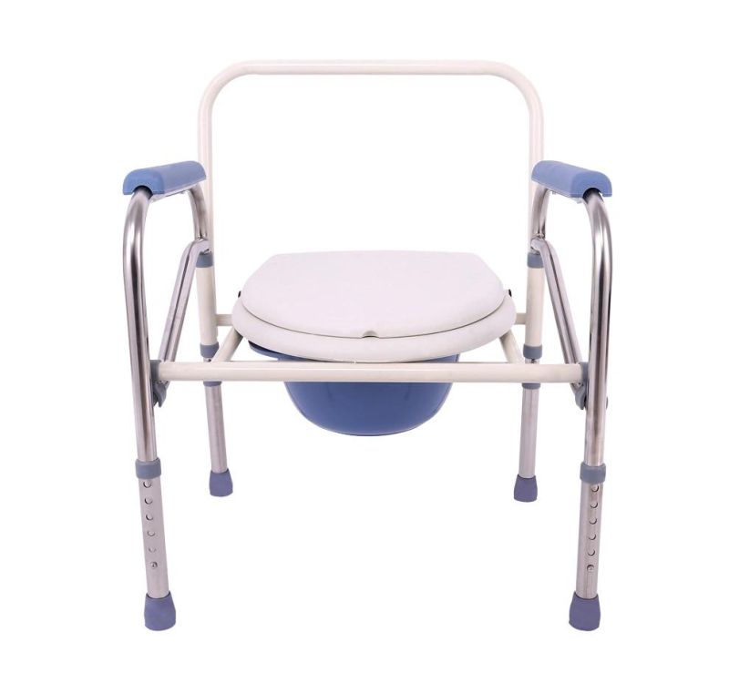 Factory Price Health Care Aluminum Lightweight Shower Toilet Commode Chair for Older People