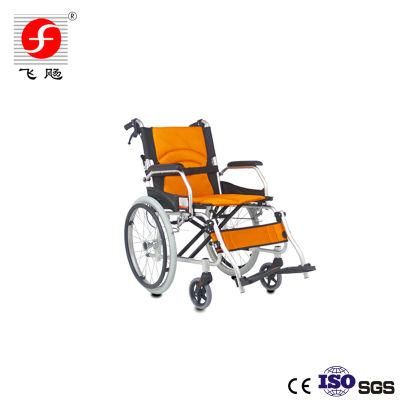 Portable Lightweight Aluminum Transport Manual Wheelchair for Disabled and Elderly