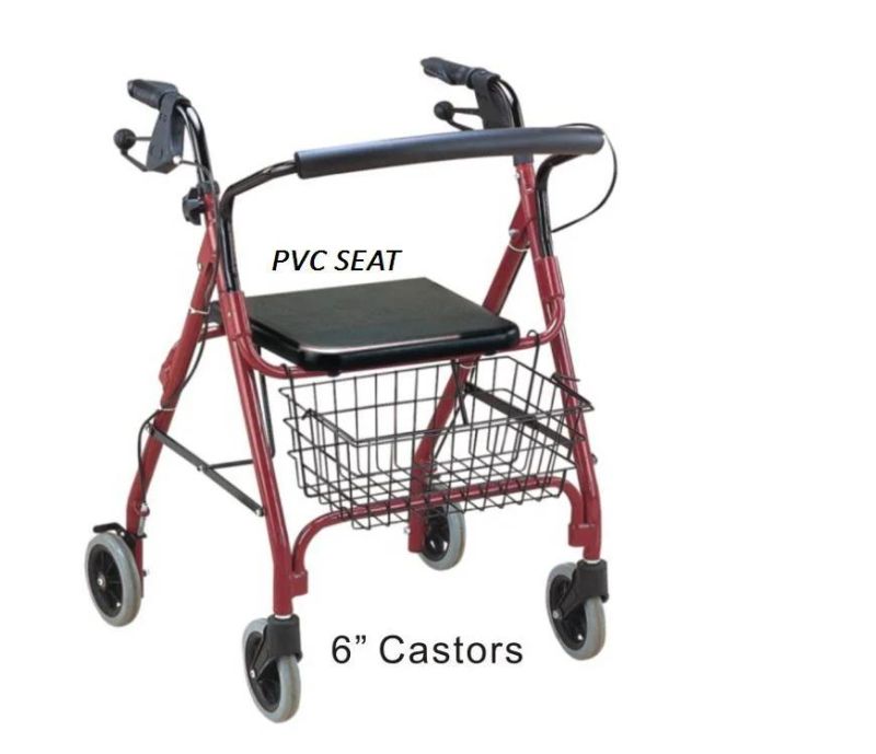 Aluminum Rollator with Seat and Wheels (FY966L)