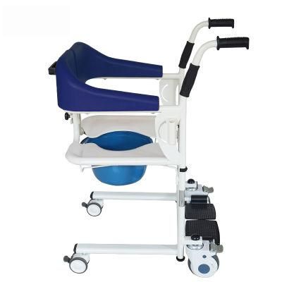 Manual Patient Transfer Lift Chair Transfer Wheel Chair Commode with Toilet