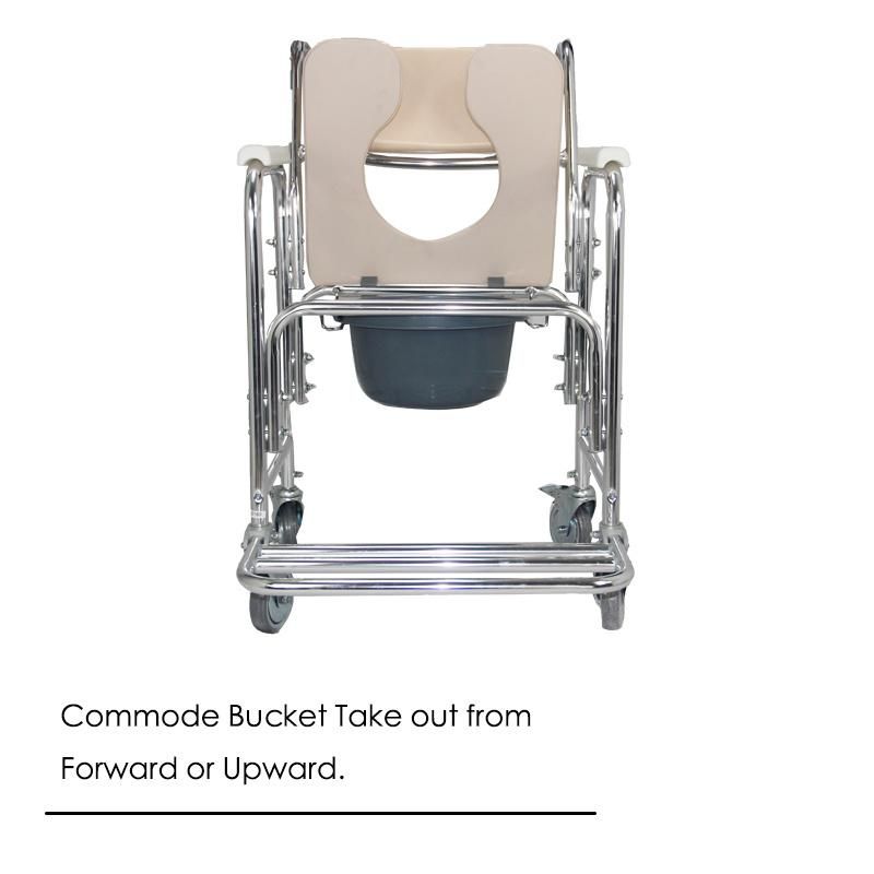 Mn-Dby003 Portable Commode Seat Transfer Multifunctional Folding Commode Chair for Shower