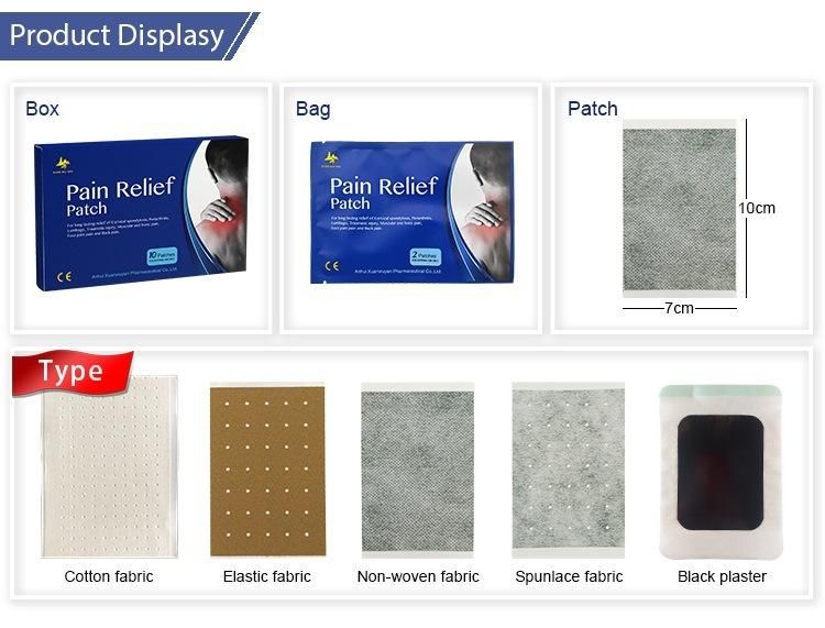 Wholesale Price Menthol Extract Non-Woven Fabric Arthritis Pain Relief Patch