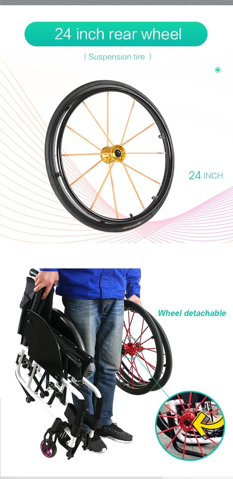 CE Certificate Approved Lightweight Sports Manual Wheelchair S002