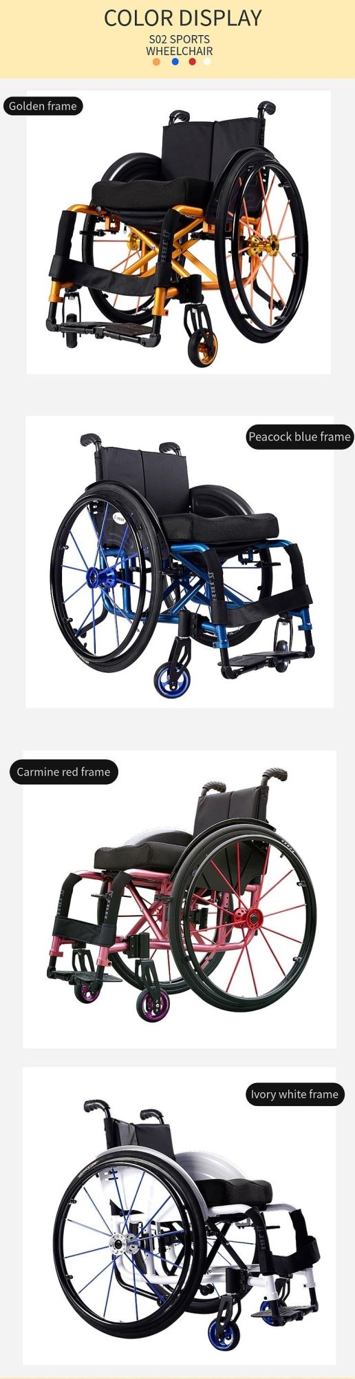 Lower Price High Quality Ultralight Folding Aluminum Active Sport Manual Wheelchair