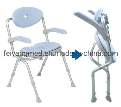 Portable Medical Aluminum Adjustable Folding Bath Chair Shower