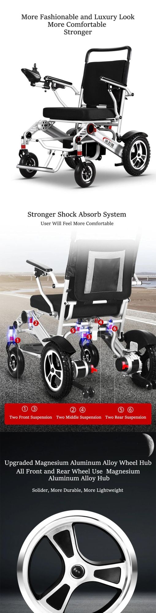 China High Quality Handicapped Hospital Folding Lightweight Wheelchair