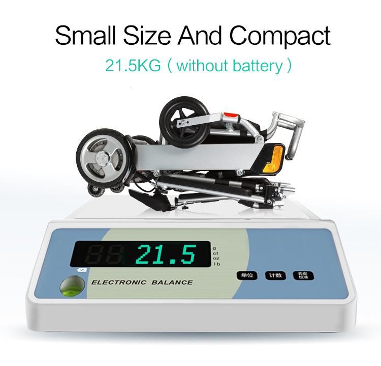 Ce, FDA Approved Lithium Battery Portable Aluminium Power Electric Wheelchair