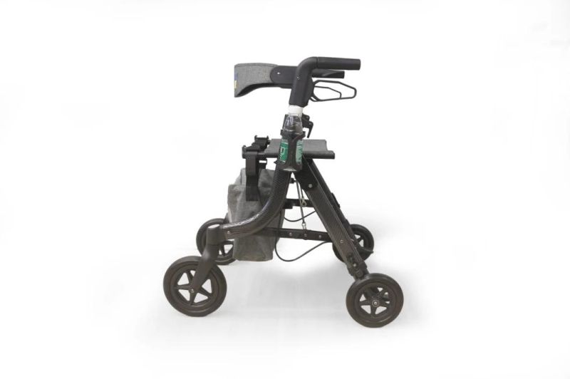 Walking Aids Shopping Cart Aluminum Foldable Rollators Walkers with Crutches