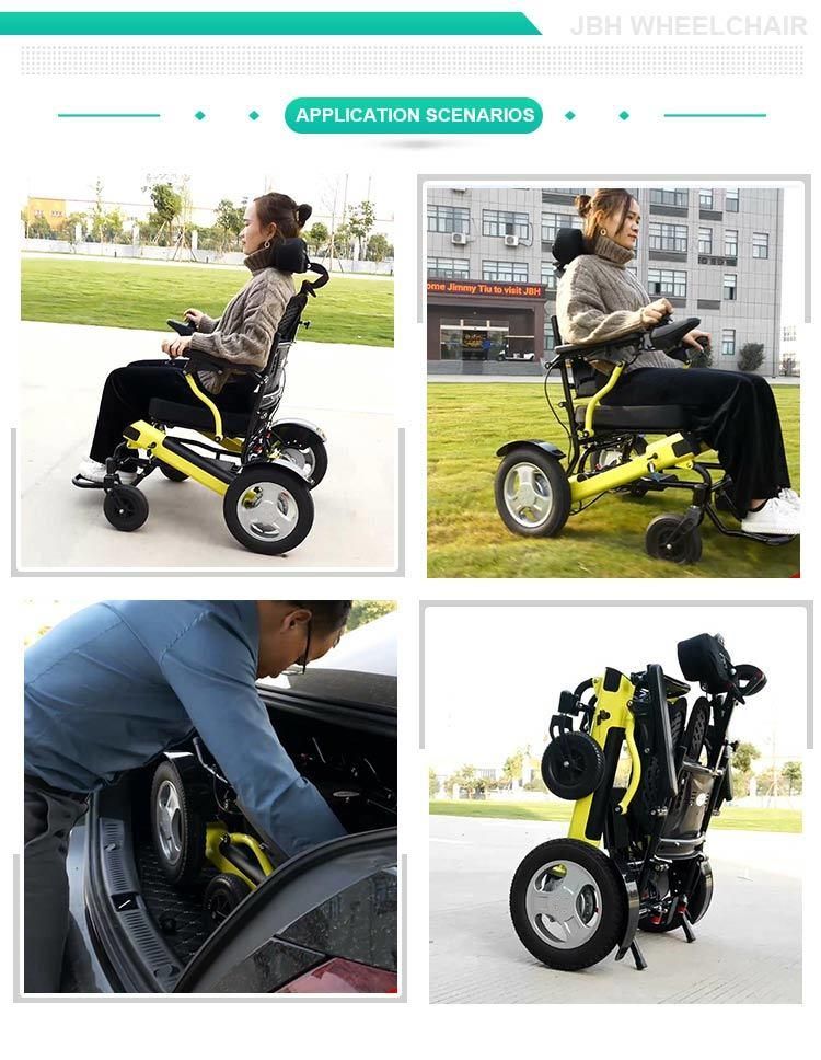 2019 Hot Sale Aluminium Folding Lithium Battery Electric Wheelchair