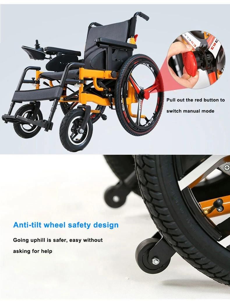 New Ghmed Customized Electric Scooter Disabled Walking Stick Rollator Folding Wheelchair Wheelchairs