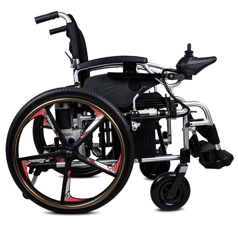 2020 Topmedi Fashionable Magnesium Alloy Five Fork Wheel Electric Wheelchair for Elderly