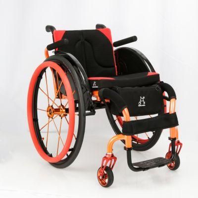 Manual Wheelchair with Pouch, Anti-Tipping, Carbon Fiber Side Panels/Wheels