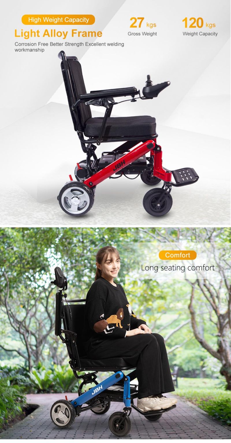 Jbh Factory Best Quality Disabled Power Folding Electric Adjustable Wheelchairs for Sale