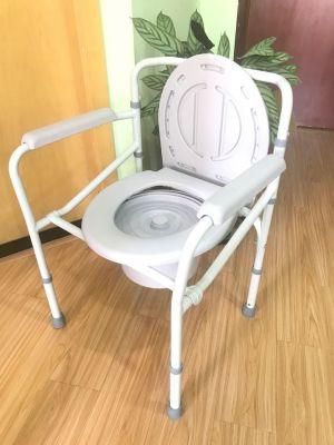 Folding Aluminum Commode for Elderly Reclining Toilet Chair Bme 668