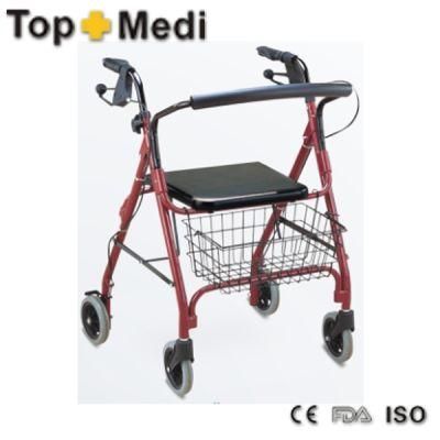 Safety Aluminum Frame Rollator with Hand Brake
