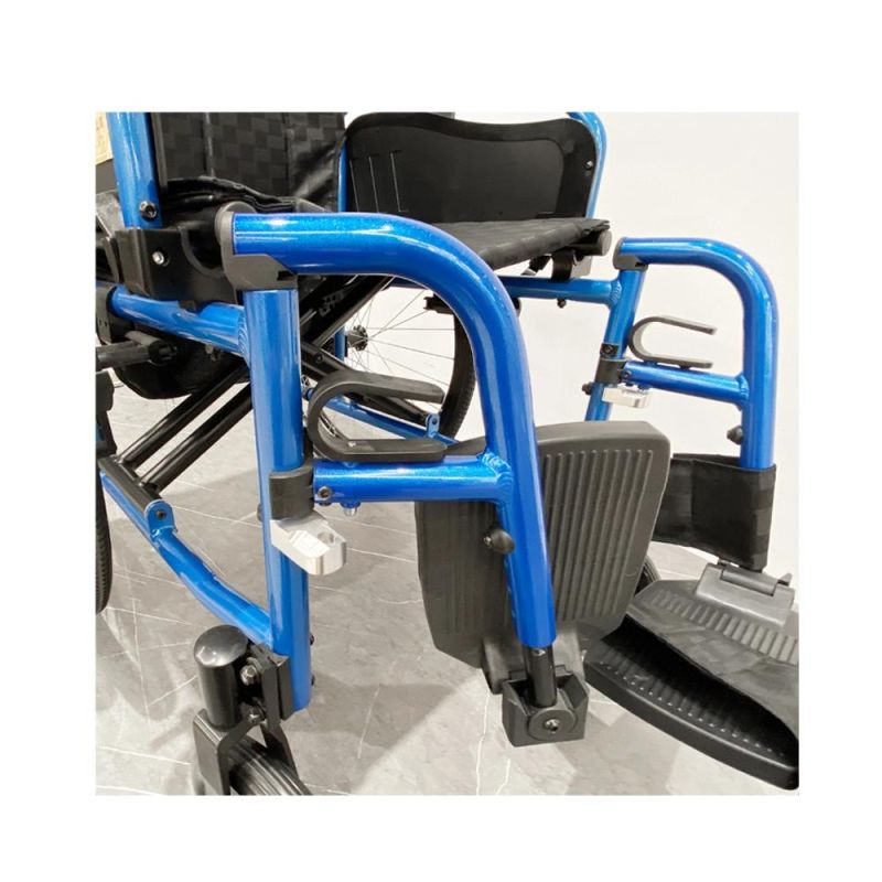 High Performance New ISO Approved Travel Lightweight Outdoor Aluminum Handicapped Foldable Manual Wheelchair
