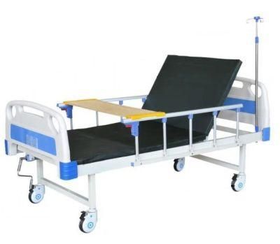 Hospital Furniture Manufacturer Single Crank ABS Manual Medical Hospital Bed