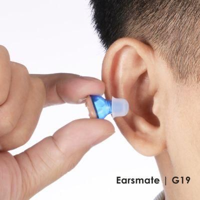 New Pocket Charge Box Invisible Cic in Ear Analog Hearing Aid Rechargeable Hearing Sound Amplifier for Seniors Deafness Assistance Earsmate G19