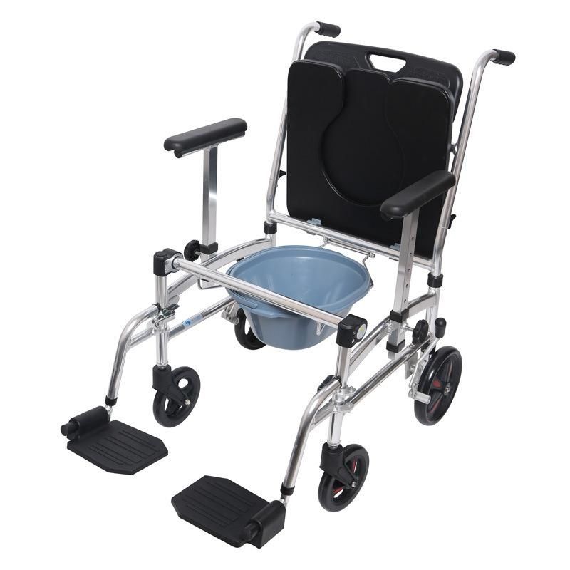Popular Manual Commode Chair with Bedpan Wheelchair for Patient