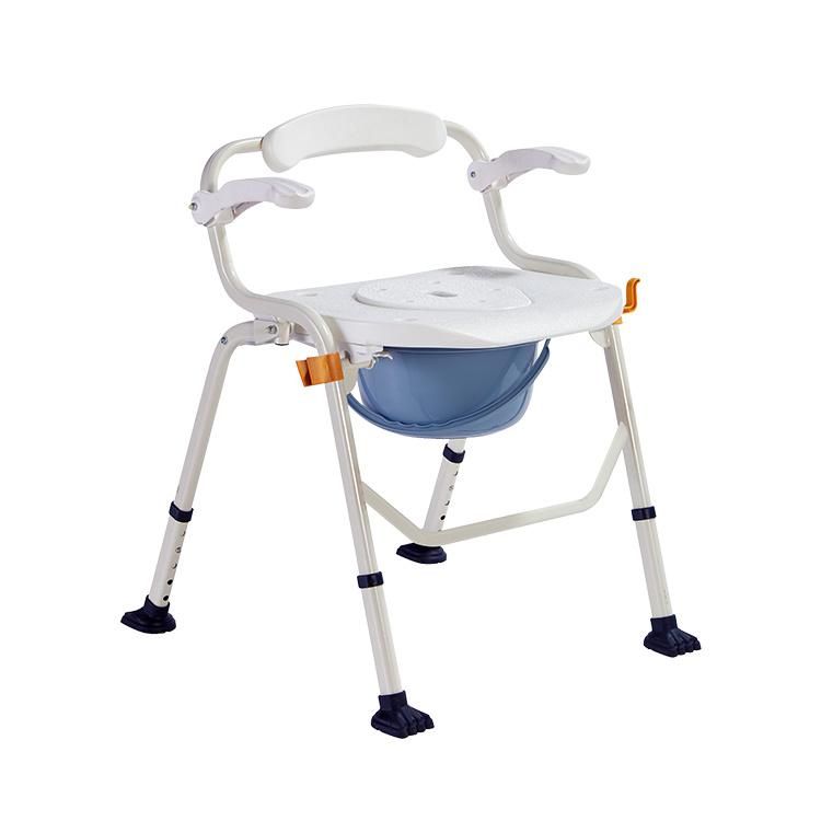 Durable Folding Adjustable Elderly Disabled 3 in 1steel Nursing Chair for Commode/Toilet/Shower