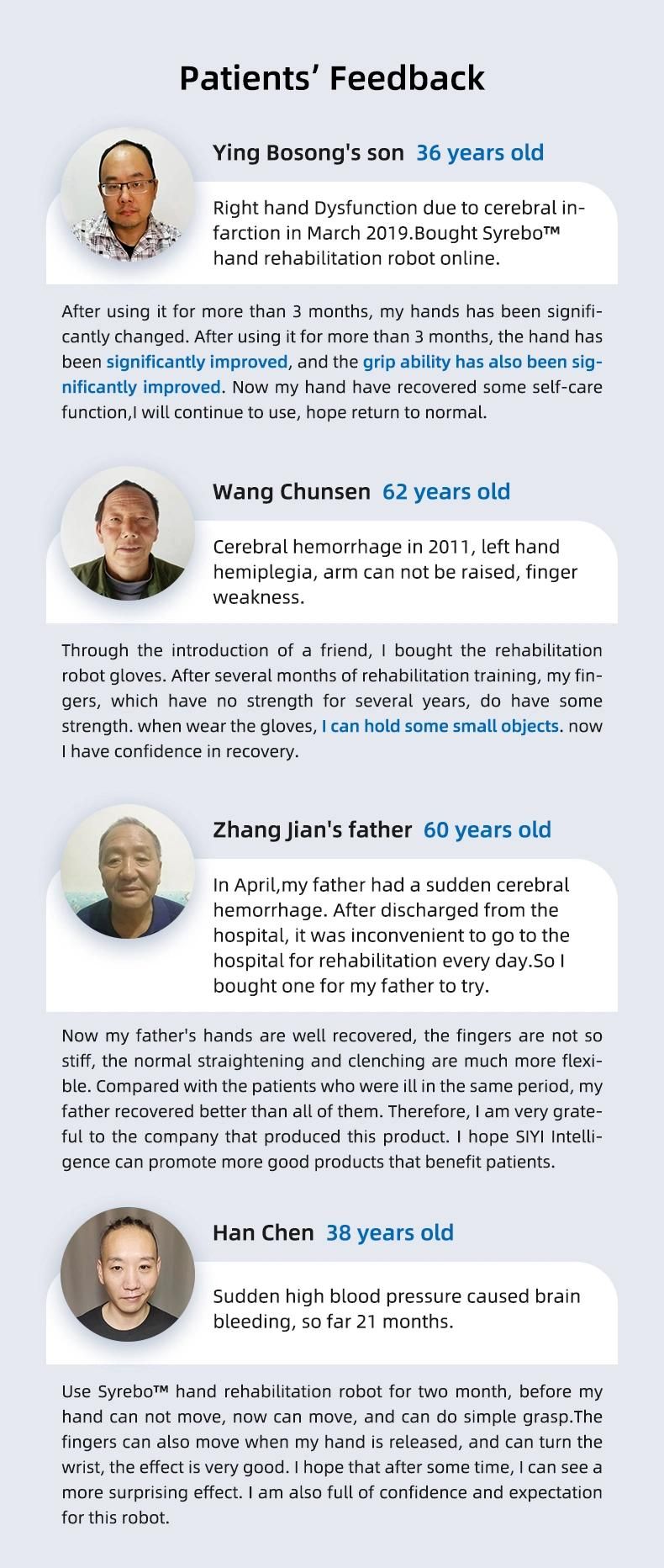 China Advanced Muscle Stimulator for Stroke Patient New Invention Hand Rehabilitation Robot