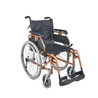 Modern Outdoor Handicapped Folding Aluminum Alloy Wheelchair for Elderly People