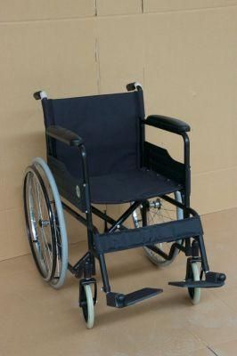 Environmental Protection Durable Hospital Steel Cheap Wheelchair for Disabled People
