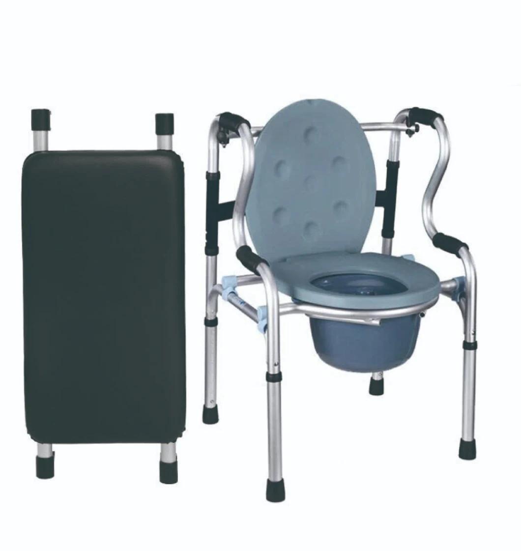 Commode Chair Aluminum Folding Walker/Multi-Function Folding Walker with Wheels