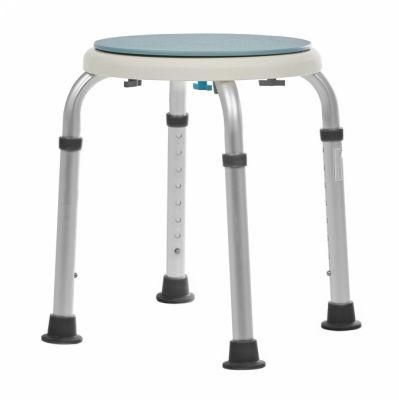 Aluminum Lightweight Bath Room Toilet Product Detachable Bath Stool Seat with Swivel Seat for Shower Chair