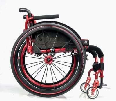 Healthcare Product Height-Adjustable Folding Manual Wheelchair for Hospital Patients