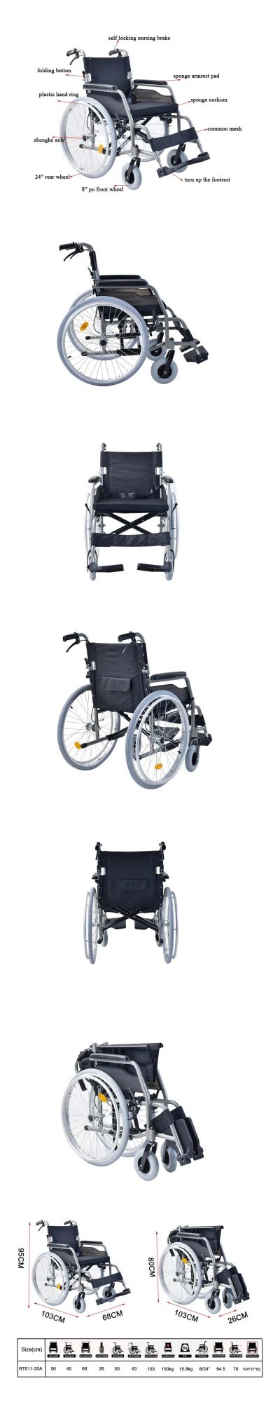 Economical and Inexpensive Heavy Wheelchair Quick Release Bathroom Wheelchair for Elderly Disabled