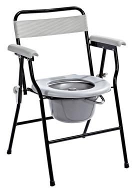 Folding Commode Chair Portable Steel Toilet Chair with Potty with Backrest Elderly Cheapest Price for Disabled People