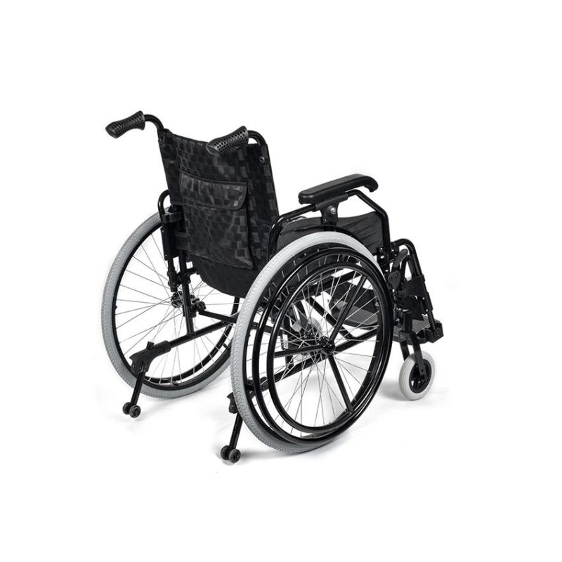 Outdoor Transport Patient One Handed Folding Manual Wheelchair