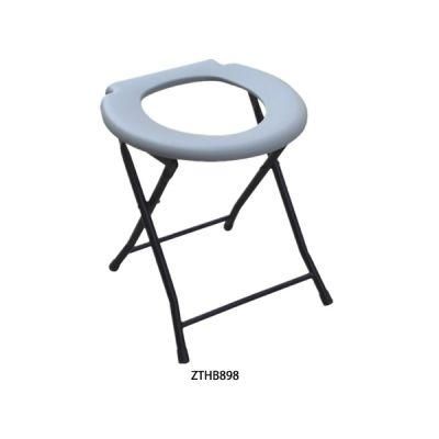 Rehabilitation Equipment Commode Chair Toilet Product Basic Foldable Chair Popular in Middle East Steel Commode Chair