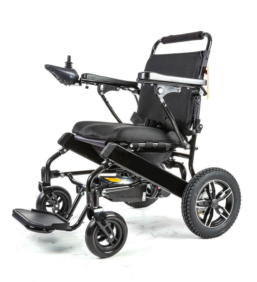 Lightweight Power Foldable Aluminum Wheelchair with Lithuim Battery