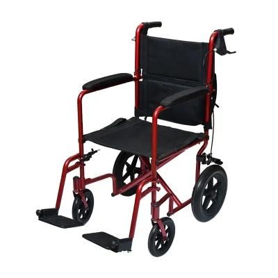 Jumao W23 Hot Selling Aluminum Transport Chair Light Weight Wheelchair for Elderly People for OEM Drive