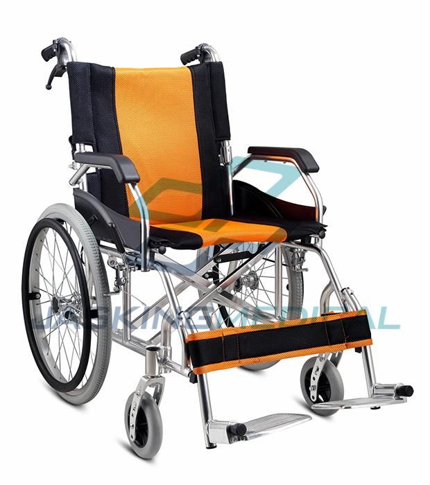 Ce Standard Factory Price Comfortable Elderly Aluminum Manual Wheelchair for Disability (JX-773LAJPF4)