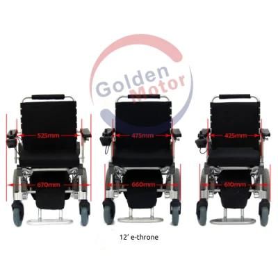 e-Throne! New version! Medicare easy folding foldable portable power brushless motorised electric wheelchair with CE