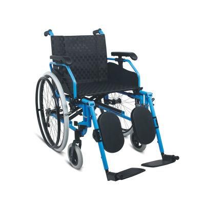 Orthopaedic Health Rehabilitation Disabled Elevating Footrest Manual Aluminium Folding Wheelchair