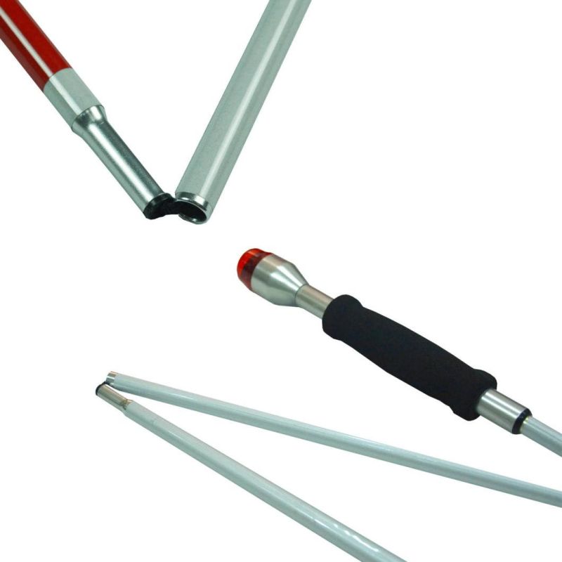 New Products White and Red Canes for The Blind, Blind Walking Stick Made in China