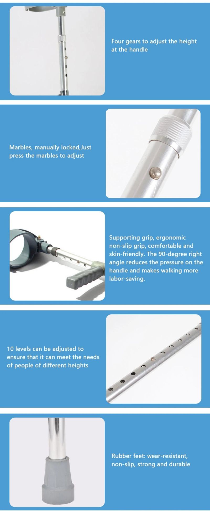 Functional Accessories Elderly Walking Sticks to Get Up