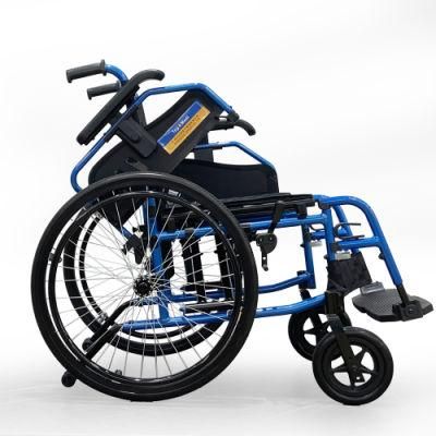 Good Service New ISO Approved Hospital Folding Steel Wheel Chair European Manual Wheelchair