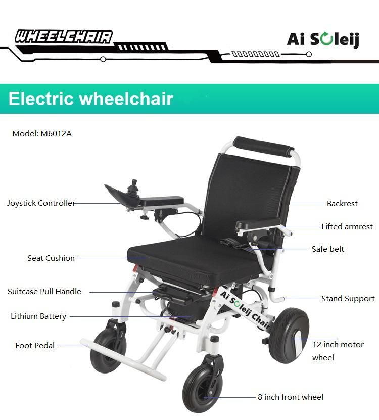 23kg Aluminium Foldable Powered Lightweight Electric Wheelchair