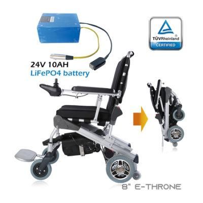 Light Weight  Armrest Liftable Quickest Foldable Extra Light Power Electric Wheelchair for Rehabilita
