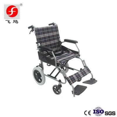 Steel Wheel Chair Handicapped Lightweight Foldable Wheelchair
