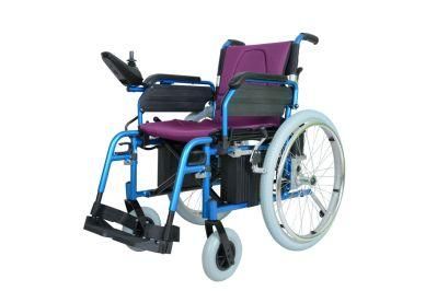 Topmedi Lightweight Aluminum Folding Electric Wheelchair for Disabeld